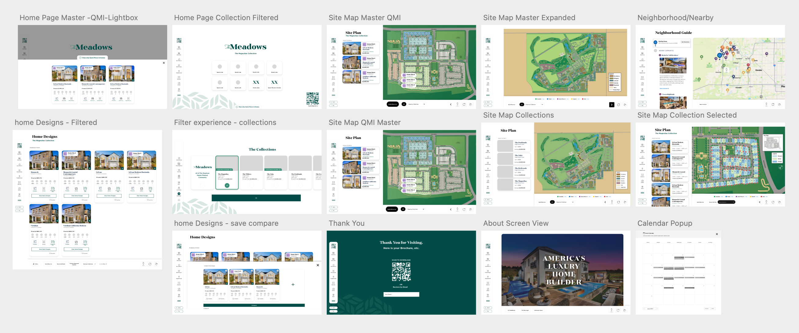 Working explorations — wireframes and design iterations