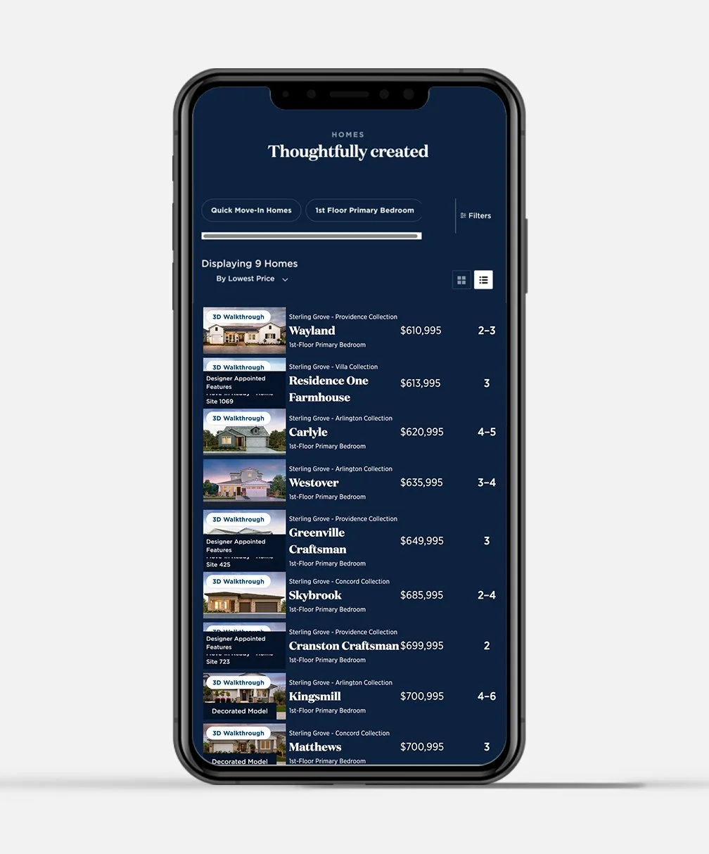 Before — original list view with overlapping tags